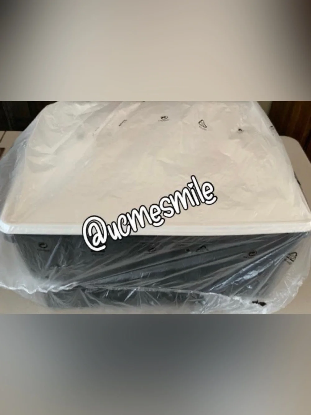 Tupperware Black w/White Seal Extra Jumbo Storage Rectangular Box